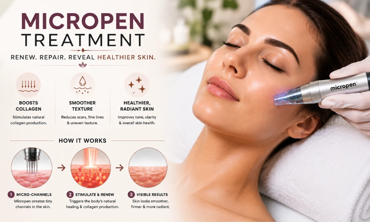 Micropen treatment for smoother skin
